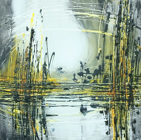 Silvery moon over Golden Lake geschilderd door Herold Boertjens