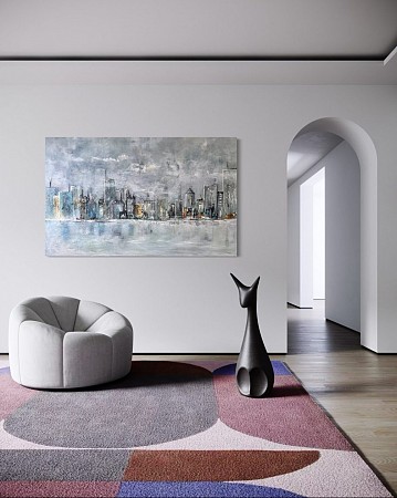 Skyline geschilderd door Diney Berg