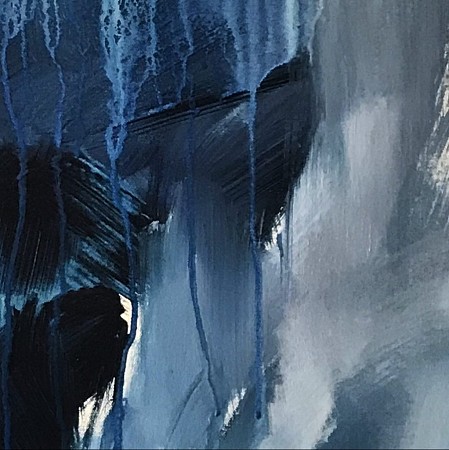 Energetisch blauw geschilderd door Diney Berg