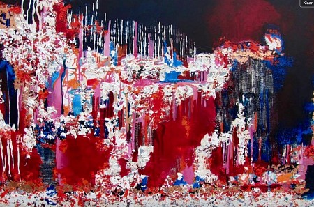 Party Time geschilderd door Jolanda van Hattum